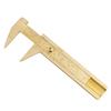New 0 ~ 80mm 3.2 Inch Mini Solid Brass Sliding Gauge Double Scale Vernier Caliper Portable Tool Sharp Nosed Stationery