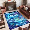 Family Friends Theme Crystal Velvet Rug Personalized Custom Name Text Soft Floor Mat Home Decor