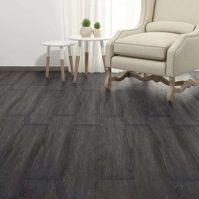 VidaXL Planches de plancher PVC Non auto-adhésif 5,26 m² Noir et blanc 245167