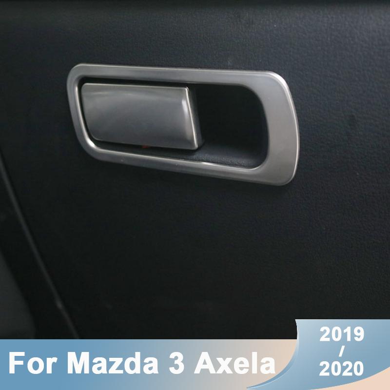 Copilot pentru mașină din oțel inoxidabil, mâner pentru cutie de mănuși, panou de comutator, autocolant decorativ, capac ornamental pentru Mazda 3 Axela
