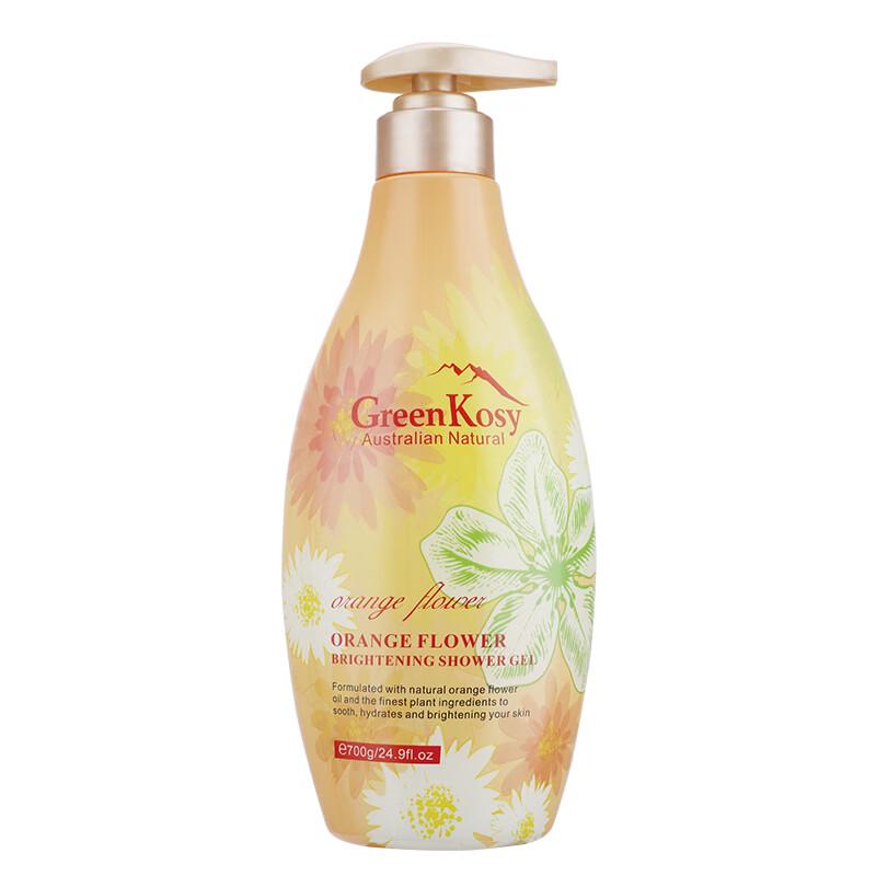 GreenKosy Гель для душа «Цветок апельсина» с эффектом сияния (2x700г)