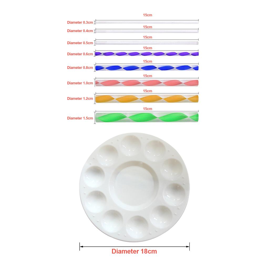 44dílné nástroje na tečkování mandaly DIY šablony na malování kuličková paleta štětce multifunkční