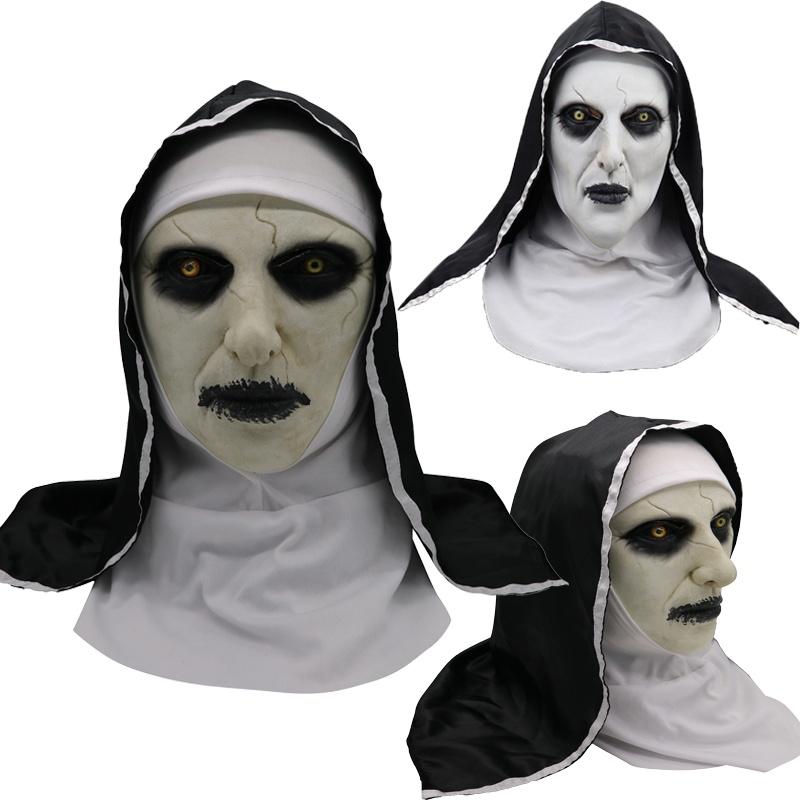 Die Nonnenkopfmaske mit entsetzlichem Design, ideal für Halloween und Kostümpartys