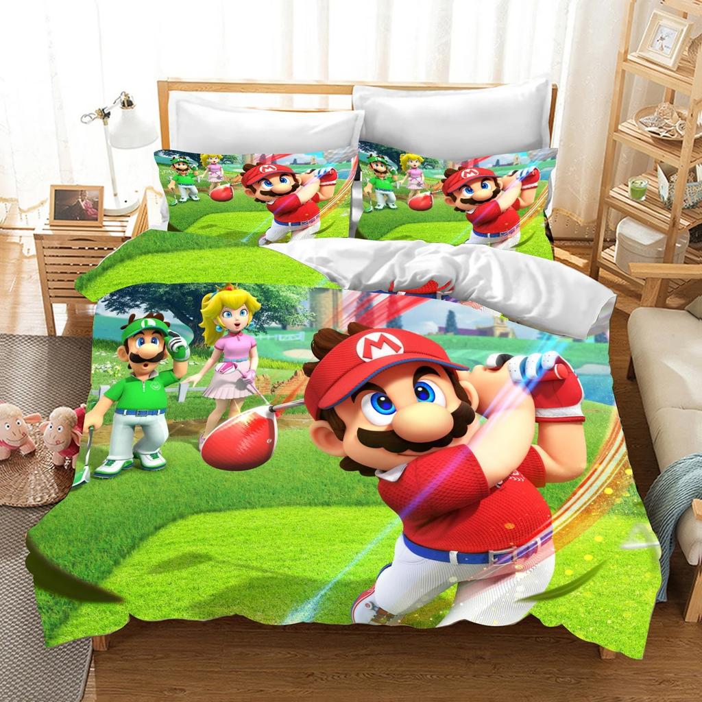 Super Mario Duvet Cover Set Comfortable and Warm Bedding Set for Decorating Your Bedroom and Enhancing Home Life for Teens Gifts