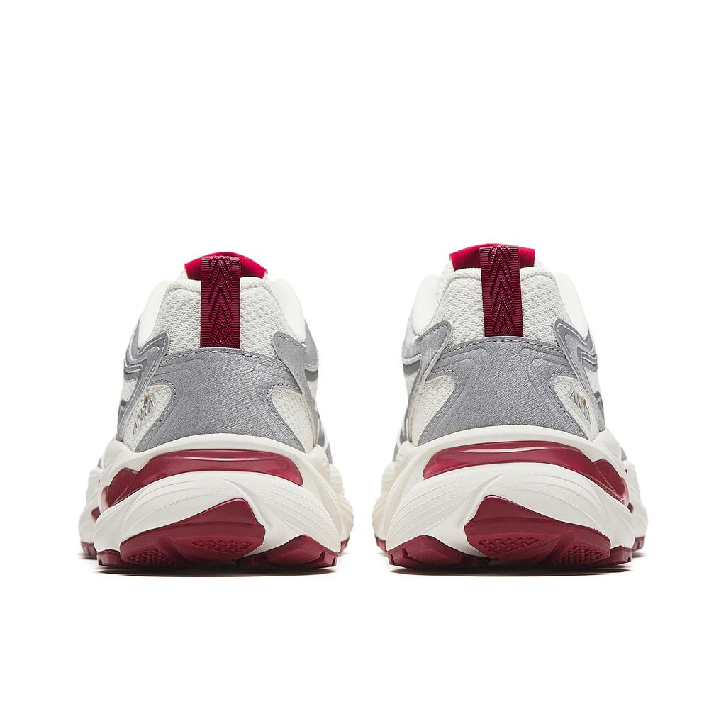Anta Fishbone Cushioning Abrasion Resistant Slip Resistant Casual Shoes Men's White Silver Red 912628899-5