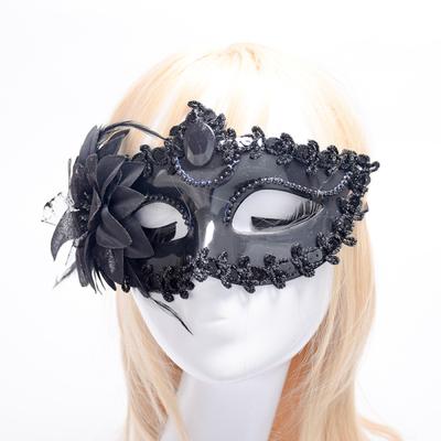 Women Men Colorful Mask LED Light Feather Masquerade Party Costume Face Props