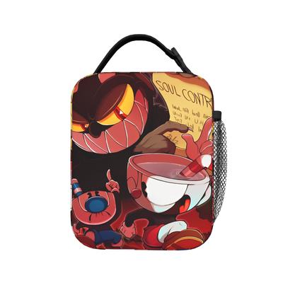 Cartoon Cupheads and Mugmans Game Thermal Insulated Lunch Bags for Picnic  Portable Food Container Bags Cooler Thermal Lunch Box