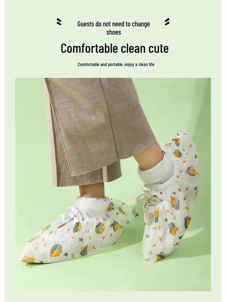 Reusable Non-Woven Indoor Overshoes: Durable and Slip-On for Students and Guests