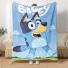 Bluey Theme Printed Blanket - Perfect for Couch, Bed, Travel & Outdoor Use | Machine Washable, Cozy & Durable.