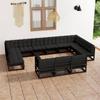 Day and Night - Day and Night 13-piece Garden Furniture Set with Black Pine Wood Cushions