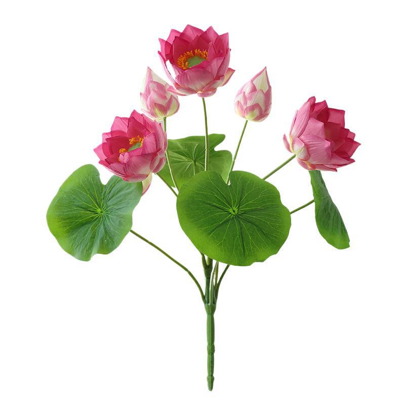 Artificial Lotus Display: Seed Pod, Leaf, and Flower Decor for Living Room, Landscaping, or Costume Props