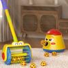 Kids Vacuum Cleaner Toy Set with Push Walker Bell Ball Spade 360 Degrees Rotating Tackle Throwing Game