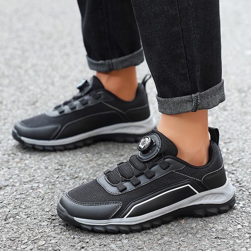 Neue trendige Outdoor-Sport-Herrenschuhe, verschleißfest und atmungsaktiv, Laufschuhe, vielseitige Freizeitschuhe mit drehbarem Knopf