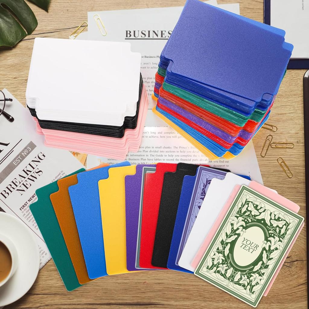 Frcctre 250 Pieces Trading Card Dividers, 2.7 X 3.75 Inch Plastic Card Page Dividers Playing Card Separators Card Deck Box Dividers for Office Games