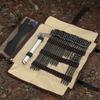 Camping Site Nail Bag Roll-up Design with Hook and Loop Fastener Camping Tools Storage Pouch for Solo Outings Backpacking