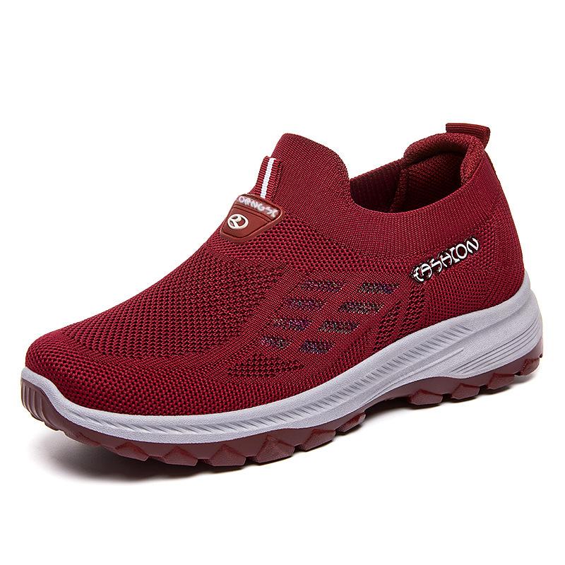 

Women s Lightweight Spring Flyknit Slip-on Casual Mesh Shoes - Breathable Low-cut Design 37