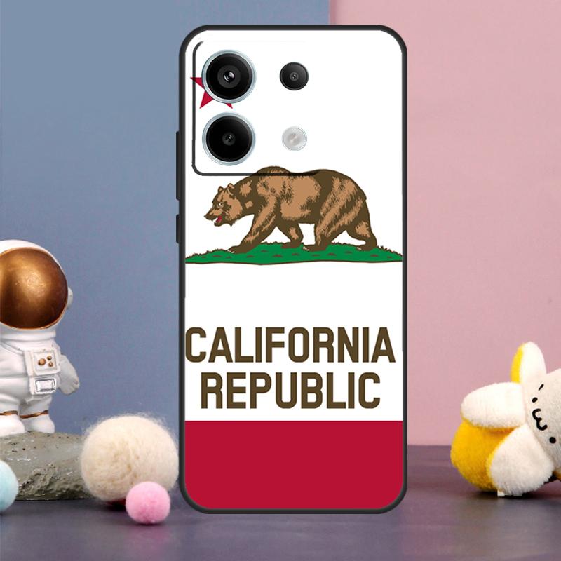 California Flag Case For Xiaomi Redmi Note 14 9 10 11 12 13 15 Pro Plus Redmi 15 15C 14C 10C 12C 13C Cover