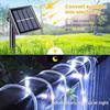 Solar LED String Light 50/100/200/300 LED Tube Rope String Lights With 8 Modes Outdoor Waterproof For Christmas Home Garden Walkway Dceor