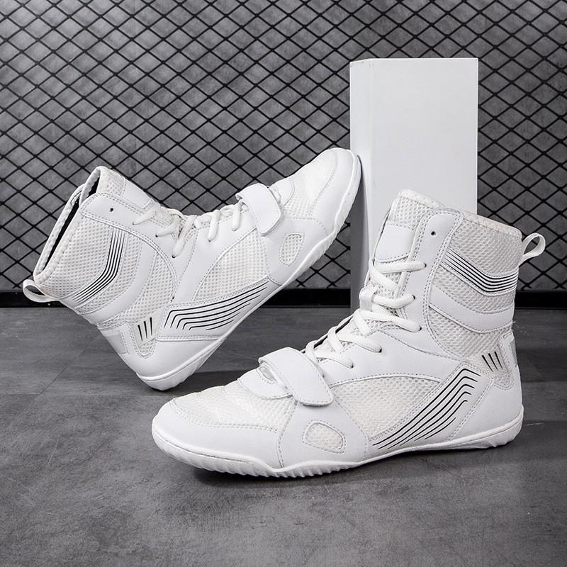 Professional Boxing Shoes Men's Wrestling High Barrel Martial Arts Competitions Fighting Training Fitness Sanda Muay Thai Tuan