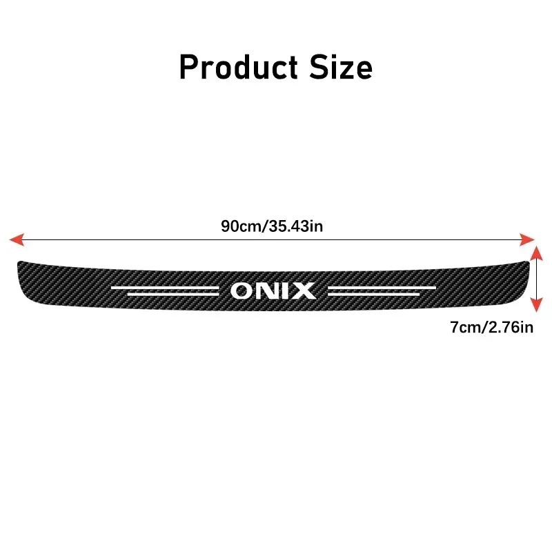 

Carbon Fiber Door Sill Protector Stickers For Chevrolet Onix Front Rear Threshold Decals Rear Trunk Bumper Guard Accessories