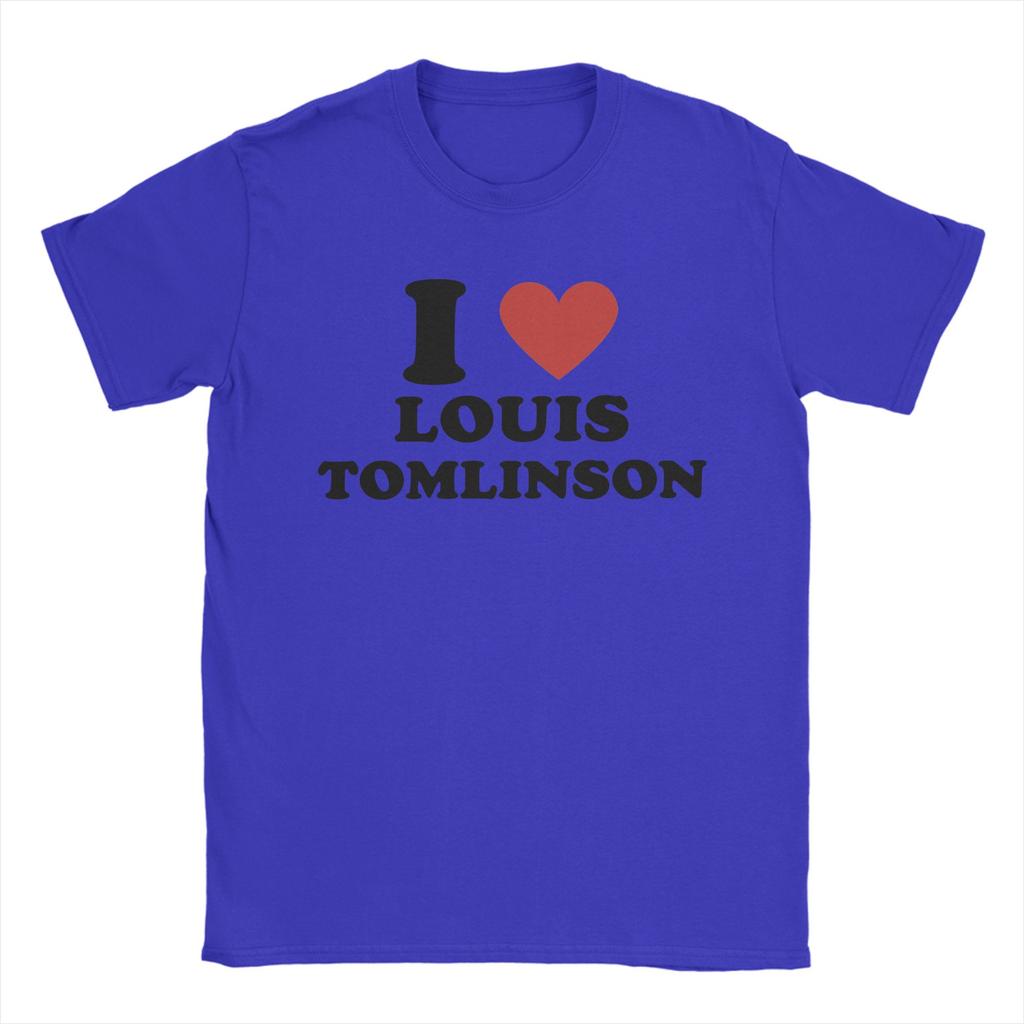 Men TShirts I love Louis Tomlinson Novelty Pure Cotton Tee Shirt Short Sleeve  T Shirt O Neck Clothing Birthday Gift