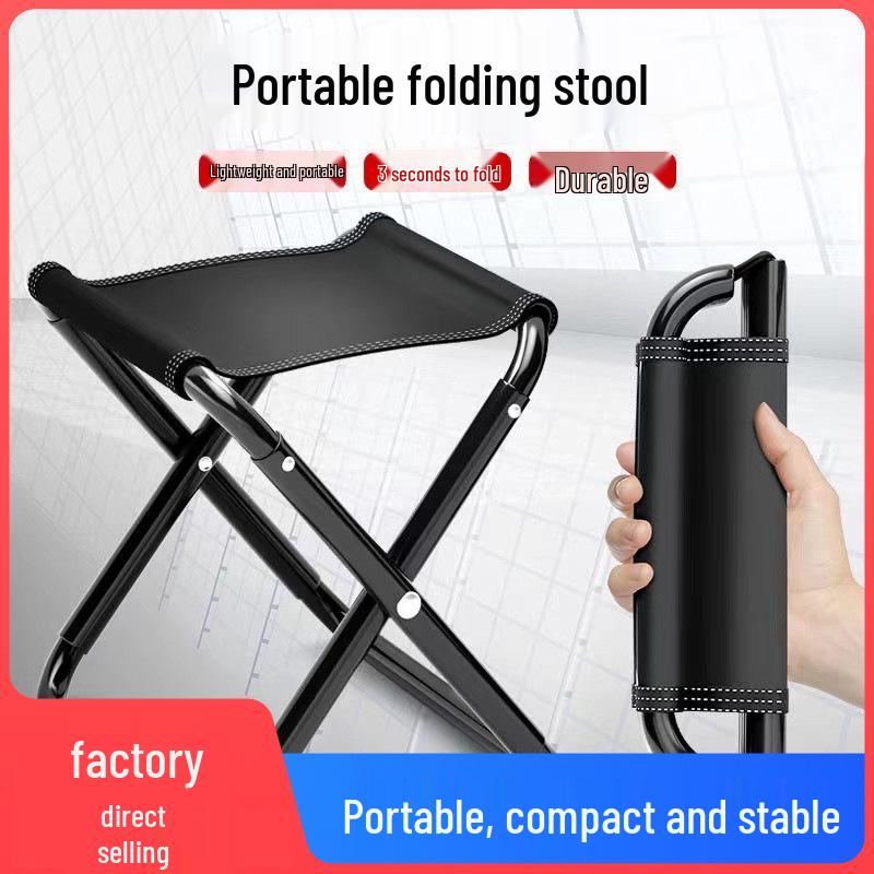 Ultralight Outdoor Folding Travel Stool - Portable Chair for Camping, Fishing, and Queuing