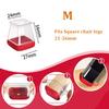24 Pcs Chair Leg Floor Protectors Square,Silicone Chair Leg Protectors Caps Covers for Hardwood Floors,Furniture Pads Sliders with Wrapped Felt Bottom