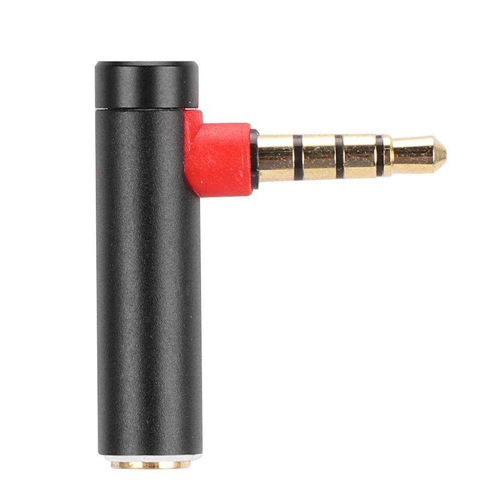 10Pcs 3.5mm Male To Female 90 Degree Elbow Adapter Plug Headset Jack Audio Connectorblack