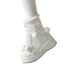 Sweet hairball bow lolita snow boots 2025 new thick-soled plush warm cute winter cotton boots
