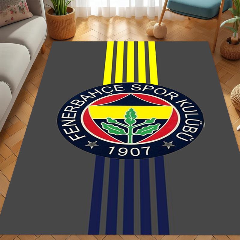 Eredità Fenerbahçe: Tappetini per pavimenti con stampa a motivi del 1907 Zerbino Cuscino per sedia da ufficio per stanza