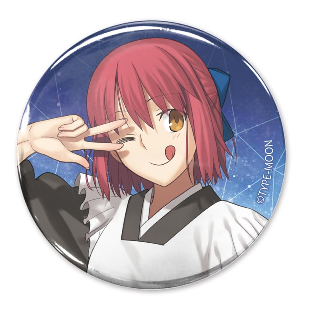 

2D Cospa Tsukihime piece of blue glass Kohaku 65mm tin badge [Official] -A moon-