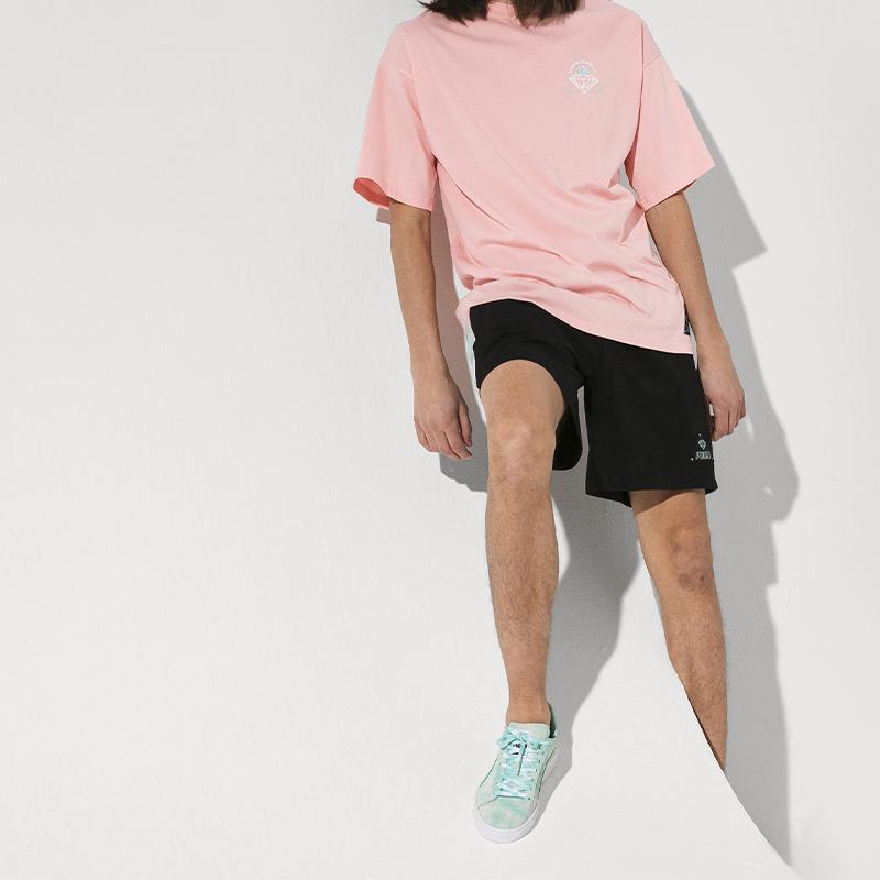 Puma Letter Print Short Sleeve T-Shirt Men Tops Peach-Pink 578232-19