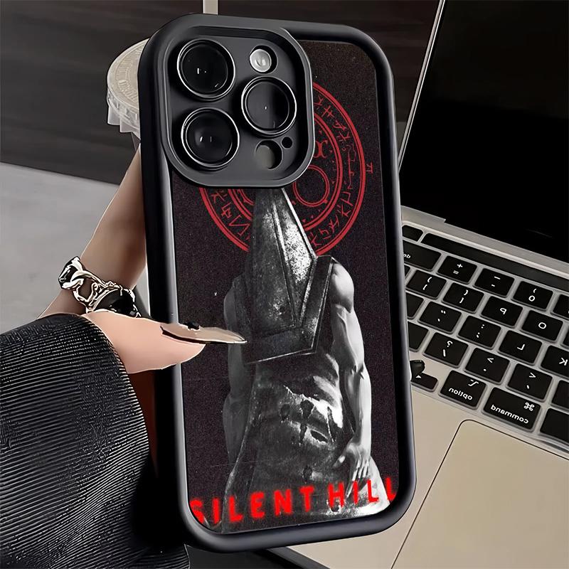 Handyhülle für iPhone 17 Air 16E 15 16 Pro Max Silent Hill Horror Thema Hülle 14 Plus 13 12 Mini Weiche Schale Silikon Fundas