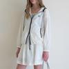 Elssibeui Banding Mini Skirt_Ivory