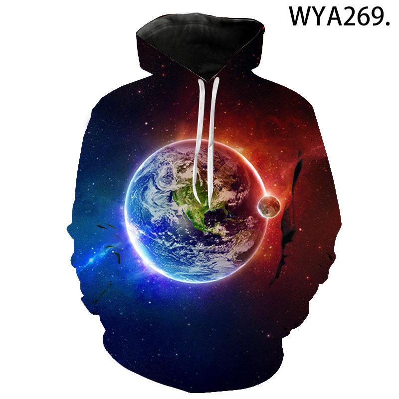 New Casual Hoodie, Space Planet 3d Diy Printed Super Cool Pattern Men's And Women's Pullovers, Street Fashion Children's Tops