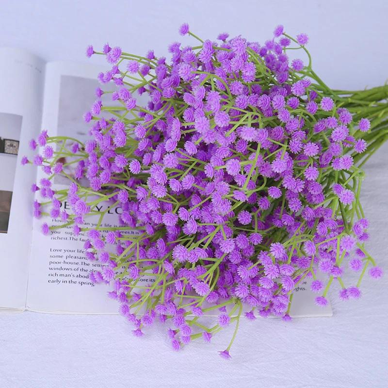 Branch Plastic Artificial Full Sky Stars Flowers Bouquet Multiple Colors 63cm Party Wedding Room Table Decorative Fake Plant