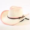 Beliebter Europäischer und Amerikanischer Western Cowboy Strohhut Damen- und Herrenmode Sonnenschutz Strohhut Outdoor Western Cowboyhut