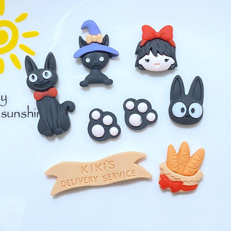 

10Pcs New Cute Mini Halloween Black Cat Series Resin Flatback Cabochon Scrapbook Kawaii Embellishments Accessories