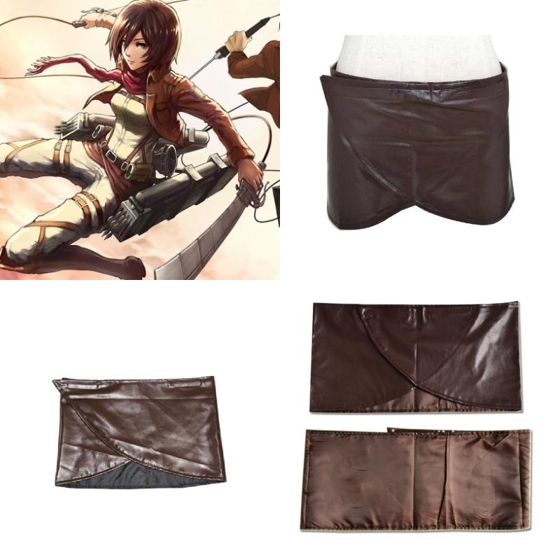 Attack On Titan Cosplay Skirt With Faux Leather Material