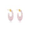 Light Luxury Gentle Classic Water Pattern Resin Stud Earrings Fresh Atmosphere Earrings Fashion Daily Commuter Premium Earrings