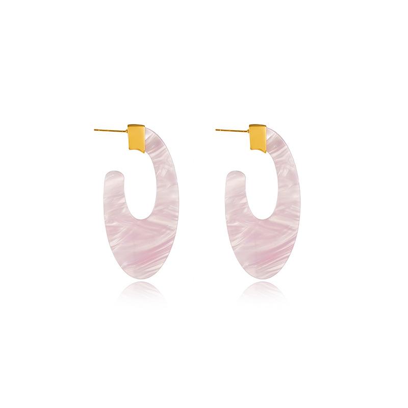Light Luxury Gentle Classic Water Pattern Resin Stud Earrings Fresh Atmosphere Earrings Fashion Daily Commuter Premium Earrings