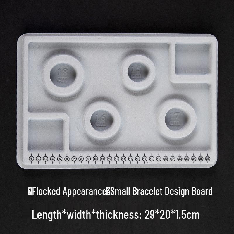 Beaded Bamboo Wooden Jewelry Tray for Bracelets and Necklaces