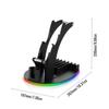 4 in 1 Desktop Controller Holder with RGB Light Game Controller Stand Headphone Hanger Media Remote Game Discs Storage