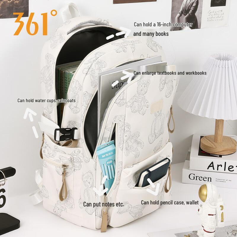 361° Lightweight Large Capacity School Backpack
