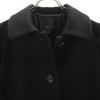 LAPIS LUCE PER BEAMS Cashmere Blend Stainless Collar Coat 36 Black Women Used