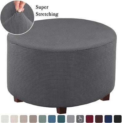 Stretch Ottoman Slipcovers Round Ottoman Covers Removable Footstool Covers Storage Ottoman Protect Covers for Living Room