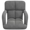 Adjustable Floor Stool Dark Gray Velvet