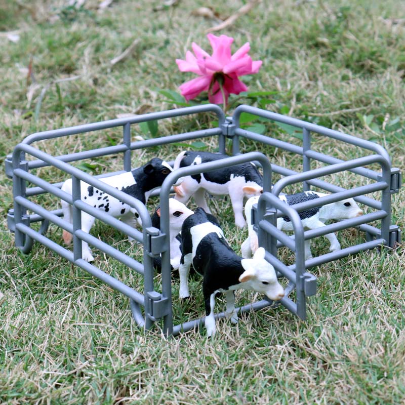 Oenux Simulation Cute Farm Animals Milk Cow Cattle Calf Angus Bull Ox Buffalo Model Action Figures Educational Cute Toy Kid Gift