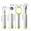 4PCS/SET Comfortable Grip Fruit Carving Tool Kit Rust-proof Watermelon Ball Scoop  Chef