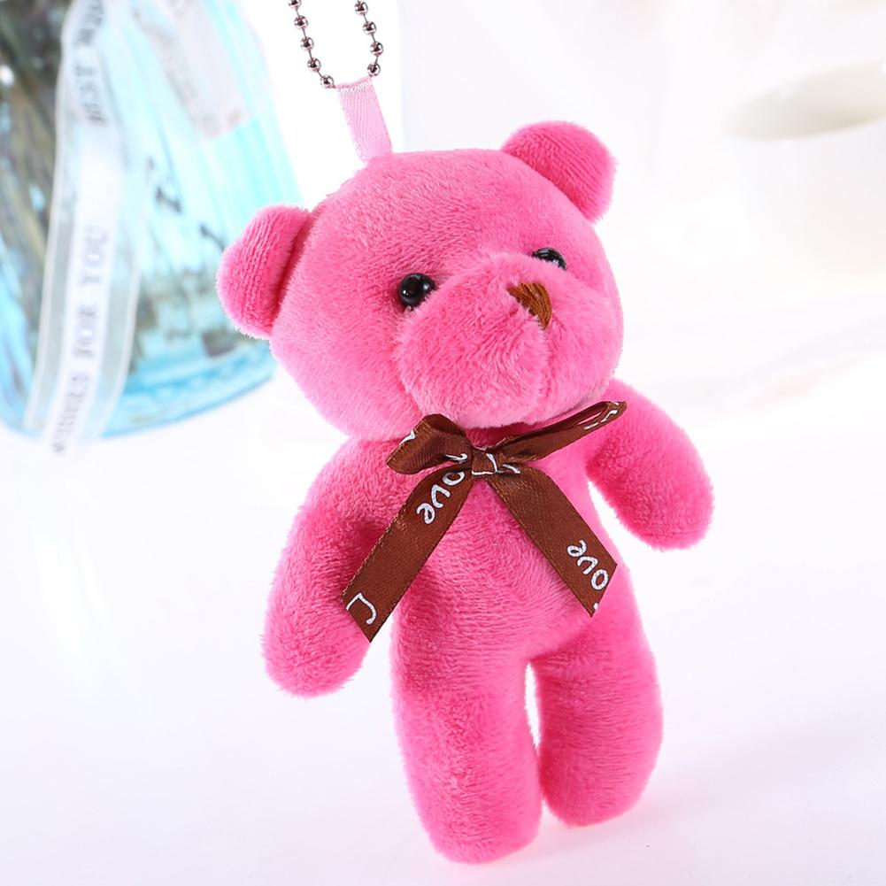 Mini Plush Bear Doll 12Cm Stuffed Plush Toy Mini Bear Doll Toy For Girl Bag Pendant Keychain Children Partygifts